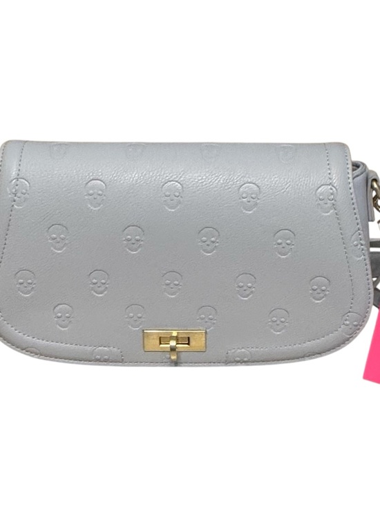 Betsey Johnson Handbags - NWT Betsey Johnson Powder Blue Embossed Skull Leather Shoulder Crossbody Bag
